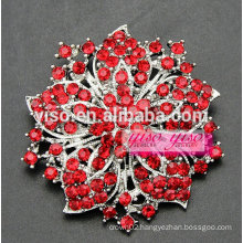 flower crystal bridal party brooch pin